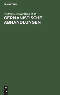 Cover image for Germanistische Abhandlungen