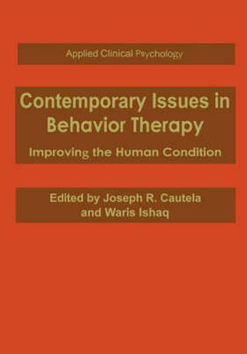 Cover image for Contemporary Issues in Behavior Therapy: Improving the Human Condition