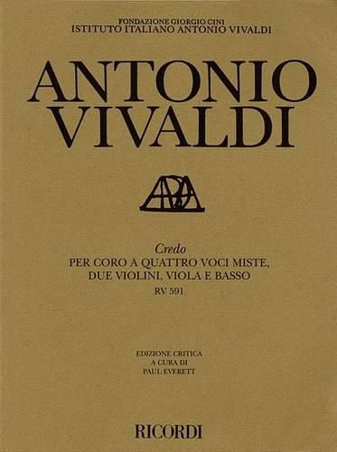 Cover image for Credo Rv591: Critical Edition Score