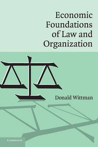 Cover image for Economic Foundations of Law and Organization