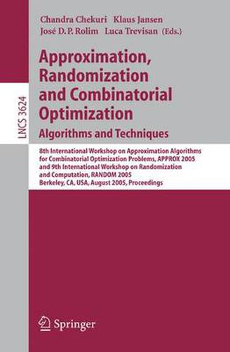 Cover image for Approximation, Randomization and Combinatorial Optimization. Algorithms and Techniques