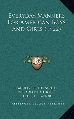 Cover image for Everyday Manners for American Boys and Girls (1922)