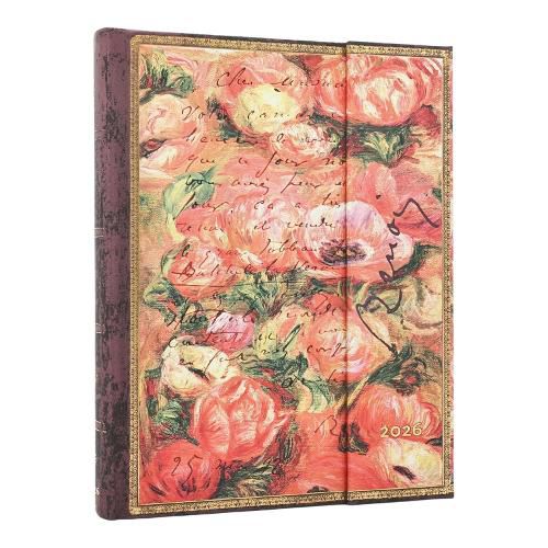 Cover image for 2026 Renoir, Letter to Morisot (1892) (Embellished Manuscripts Collection) Ultra 12-month Day-at-a-Time Hardcover Flexi Dayplanner 2026 Renoir, Letter to Morisot (1892 (Wrap Closure)
