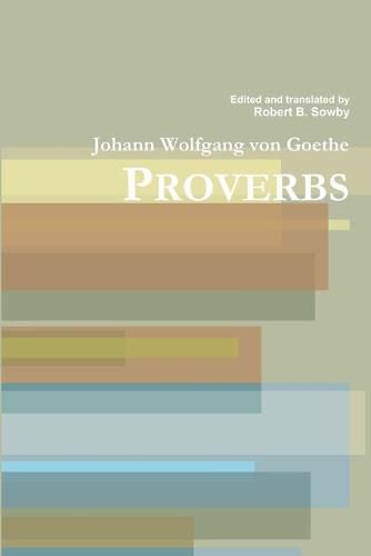 Cover image for Goethe: Proverbs
