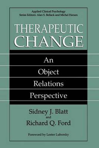 Cover image for Therapeutic Change: An Object Relations Perspective