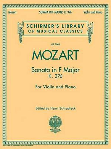 Cover image for Sonata in F Major, K376