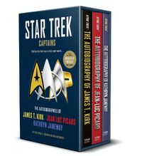 Cover image for Star Trek Captains - The Autobiographies: Boxed set with slipcase and character portrait art of Kirk, Picard and Janeway a utobiographies