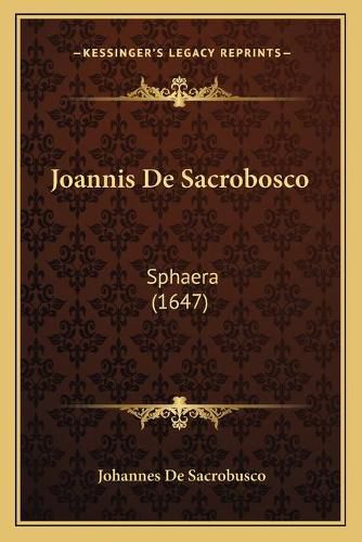 Cover image for Joannis de Sacrobosco: Sphaera (1647)