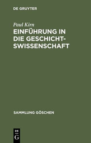 Cover image for Einfuhrung in Die Geschichtswissenschaft