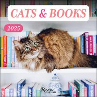 Cover image for Cats & Books 2025 Wall Calendar