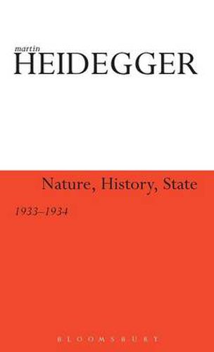 Cover image for Nature, History, State: 1933-1934