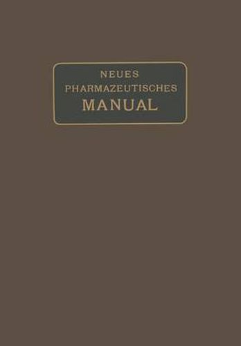 Cover image for Neues Pharmazeutisches Manual