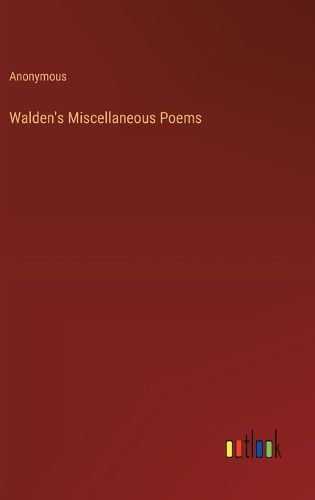 Cover image for Walden's Miscellaneous Poems