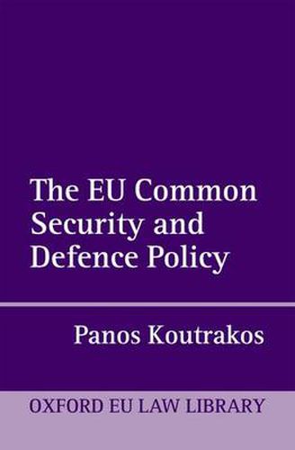 Cover image for The EU Common Security and Defence Policy