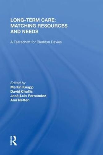 Cover image for Long-Term Care: Matching Resources and Needs