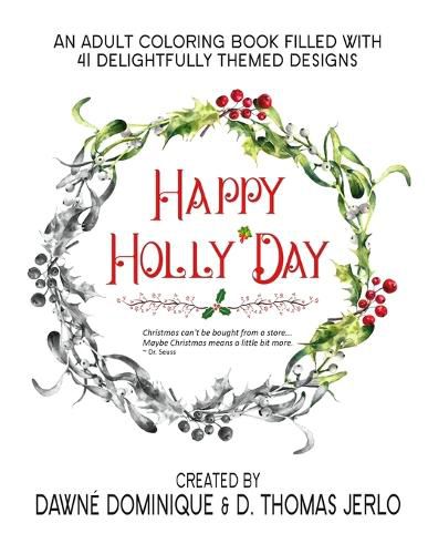 Cover image for Happy Holly'Day Adult Coloring Book