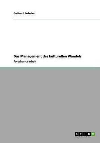 Cover image for Das Management des kulturellen Wandels