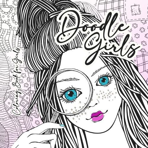 Cover image for Doodle Girls Coloring Book for Girls