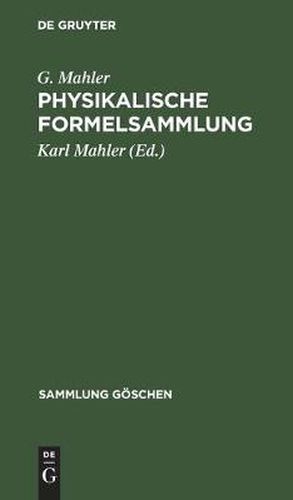 Cover image for Physikalische Formelsammlung