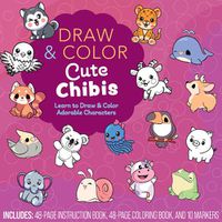 Cover image for Draw and Color Cute Chibis