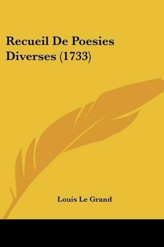 Cover image for Recueil de Poesies Diverses (1733)