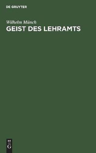 Cover image for Geist des Lehramts