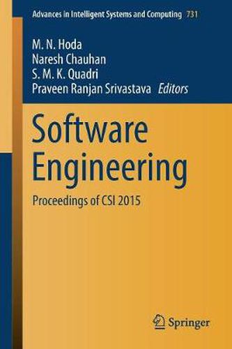 Cover image for Software Engineering: Proceedings of CSI 2015