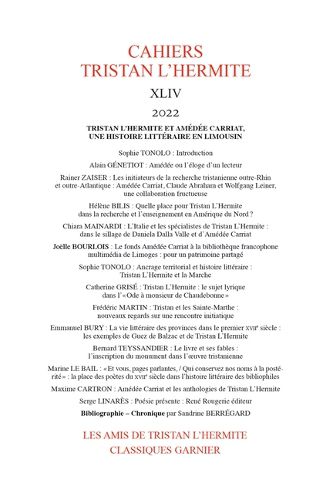 Cover image for Cahiers Tristan l'Hermite