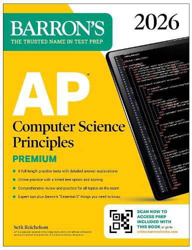 Cover image for AP Computer Science Principles Premium, 2026: Prep Book with 6 Practice Tests + Comprehensive Review + Online Practice