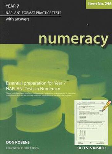 Cover image for Year 7 Numeracy: Naplan Format Practice Tests with Answers