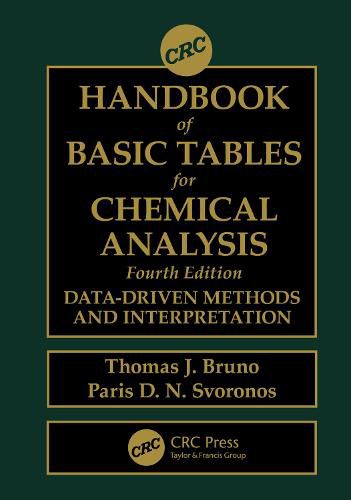 Cover image for CRC Handbook of Basic Tables for Chemical Analysis: Data-Driven Methods and Interpretation