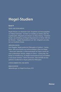 Cover image for Hegel-Studien / Hegel-Studien Band 9 (1974)