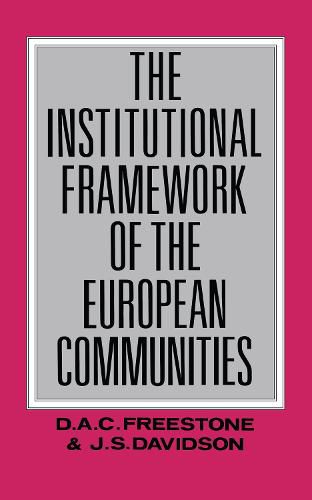 Cover image for The Institutional Framework of the European Communities