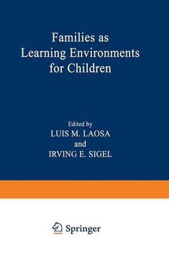 Cover image for Families as Learning Environments for Children