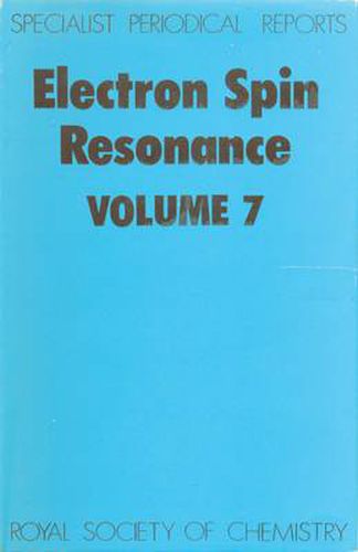 Cover image for Electron Spin Resonance: Volume 7