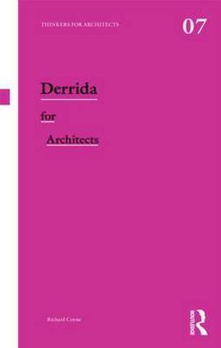 Cover image for Derrida for Architects