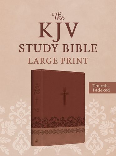 Cover image for The KJV Study Bible, Large Print (Indexed) [Rose & Chestnut Cross]
