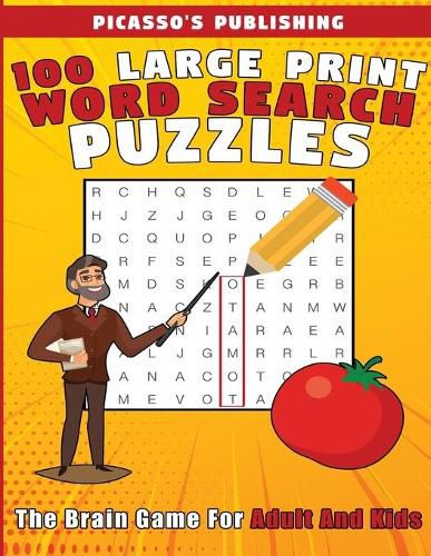 Cover image for 101 Large Print Word Search Puzzles - The Brain Games For Adults And Kids