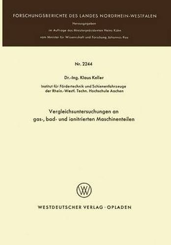 Cover image for Vergleichsuntersuchungen an Gas-, Bad- Und Ionitrierten Maschinenteilen