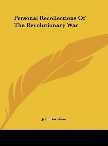 Cover image for Personal Recollections of the Revolutionary War