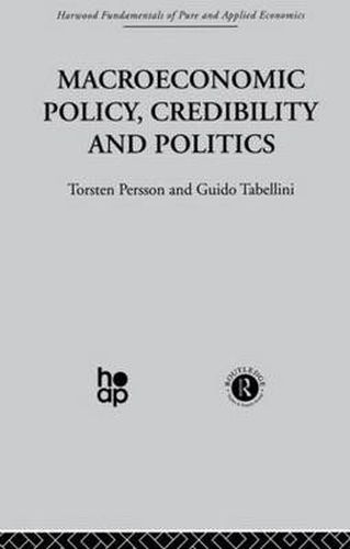 Cover image for Macroeconomic Policy, Credibility and Politics