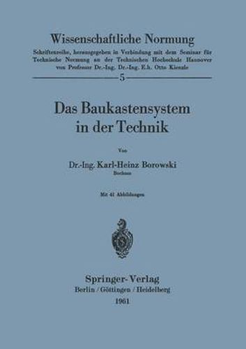 Cover image for Das Baukastensystem in Der Technik