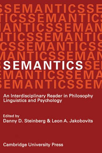 Cover image for Semantics: An Interdisciplinary Reader in Philosophy, Linguistics and Psychology