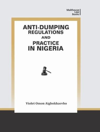 Cover image for Anti-Dumping Regulations and Practice in Nigeria