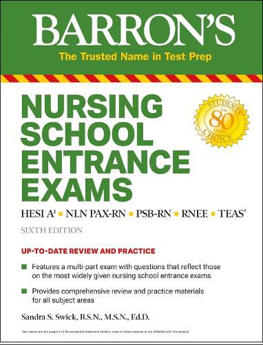 Cover image for Nursing School Entrance Exams: HESI A2 / NLN PAX-RN / PSB-RN / RNEE / TEAS