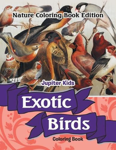 Cover image for Exotic Birds Coloring Book: Nature Coloring Book Edition