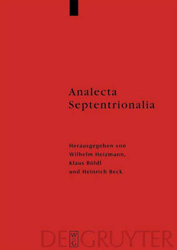 Analecta Septentrionalia: Beitrage Zur Nordgermanischen Kultur- Und Literaturgeschichte