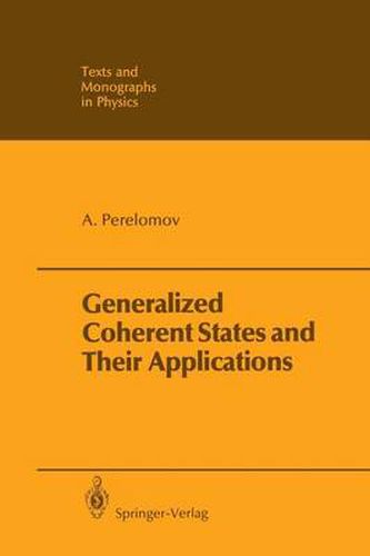 Cover image for Generalized Coherent States and Their Applications