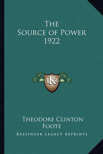 Cover image for The Source of Power 1922