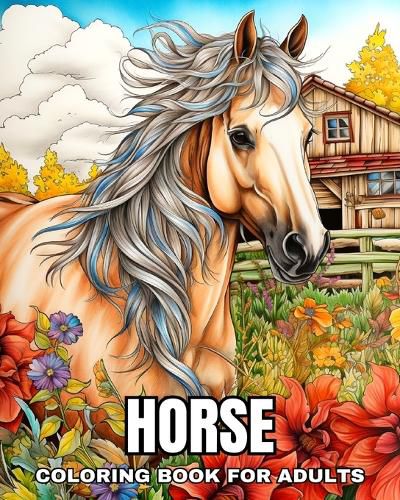 Cover image for Horse Coloring Book for Adults